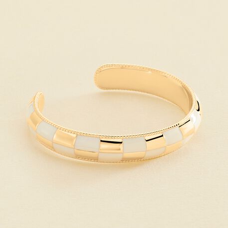 Jonc BRIGITTE - Ivoire / Doré - Bracelets  | Agatha