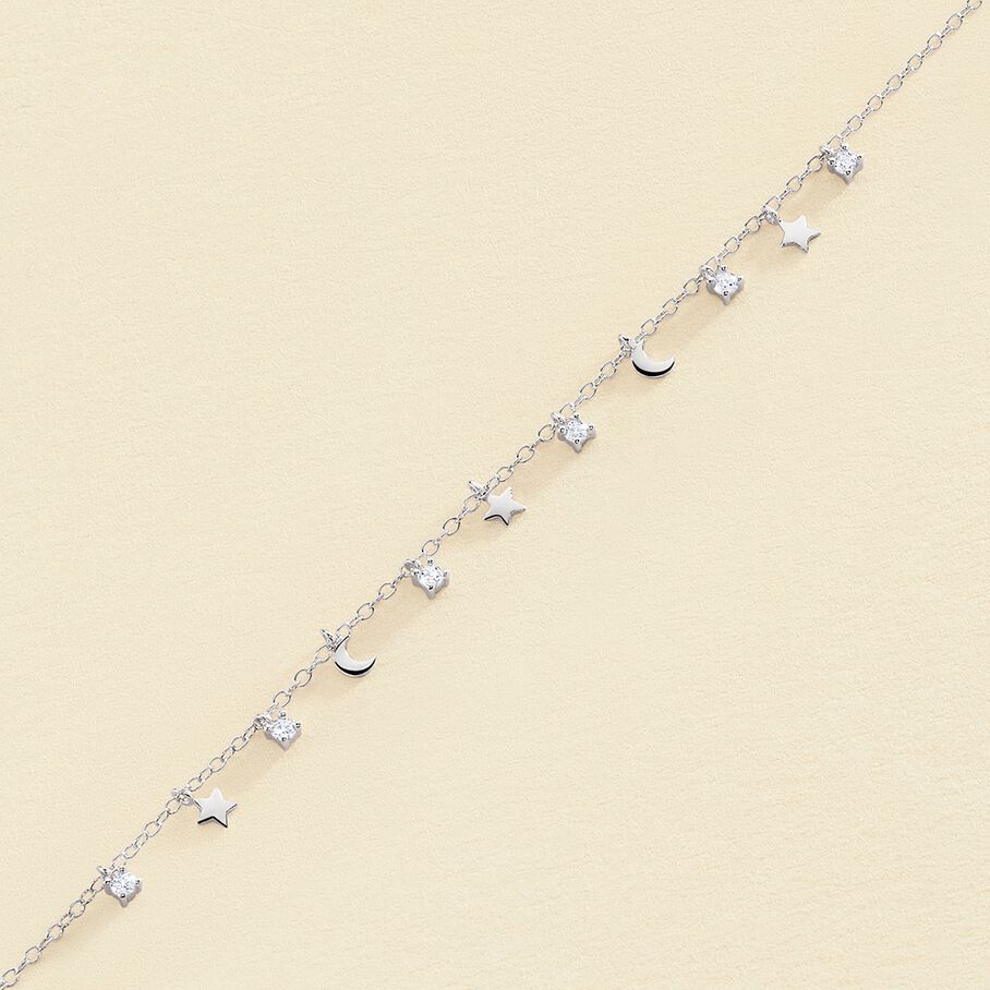 Bracelet souple LUNITAS - Cristal / Argenté - Bracelets  | Agatha