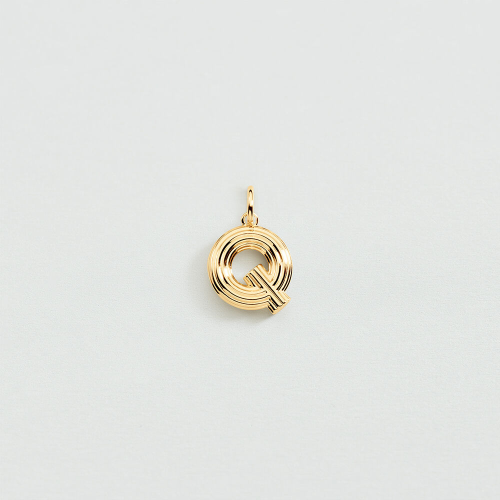 Pendentif LETTRE Q - Dor&eacute; - Bijoux  | Agatha