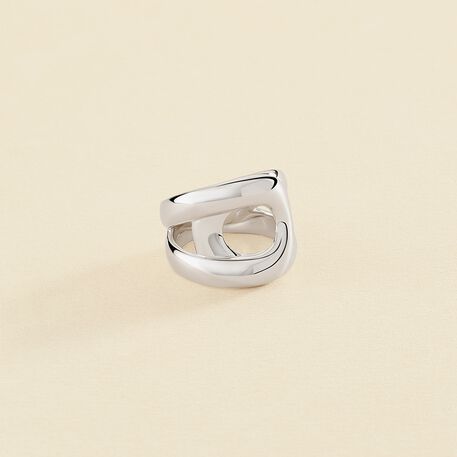 Bague large CURVE - Argenté - Bagues  | Agatha