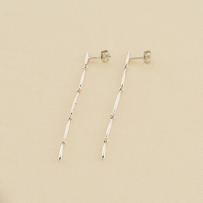 Boucles d'oreilles pendantes RADIEUX - Argenté - Boucles d'oreilles  | Agatha