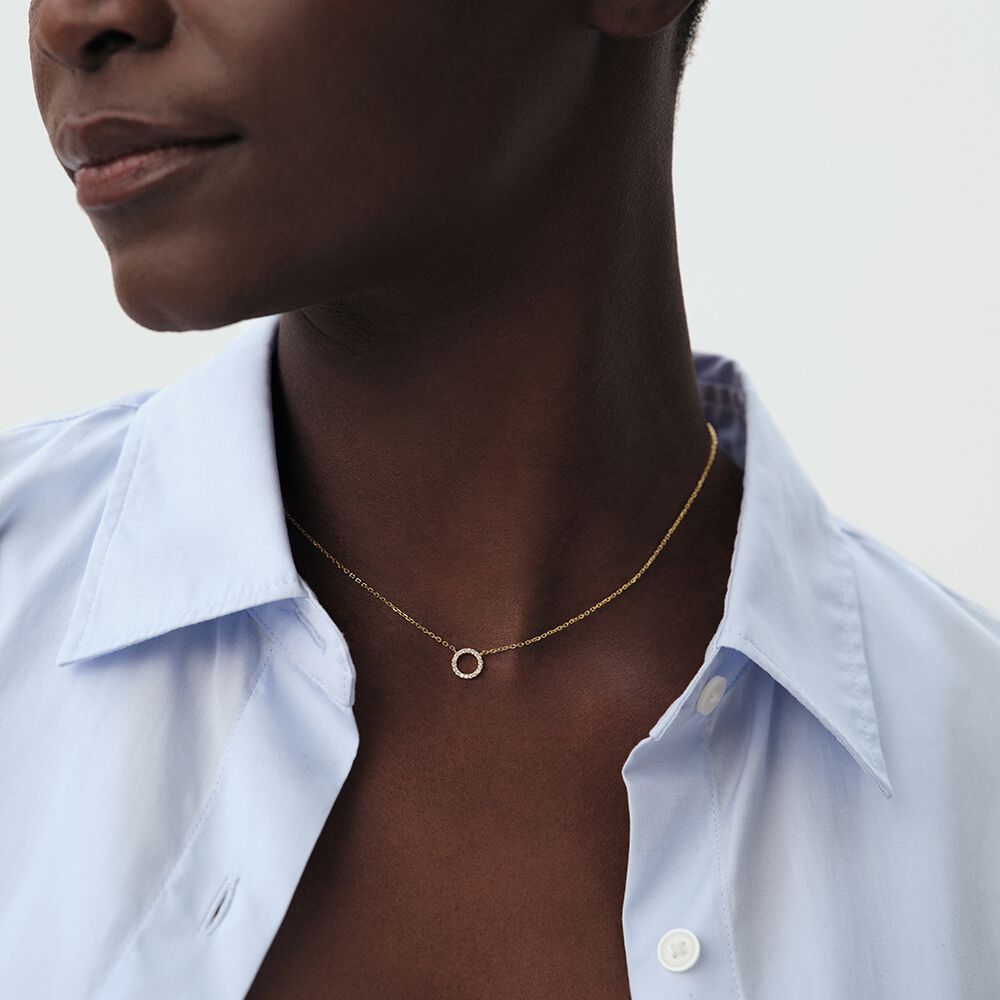 Collier ras du cou RONDOU - Cristal / Dor&eacute; - Colliers fantaisie  | Agatha