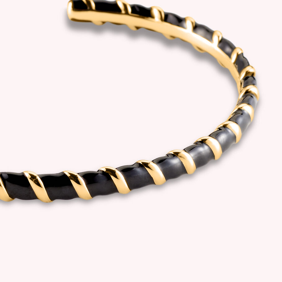 Jonc SESHA - Noir / Doré - Bracelets  | Agatha