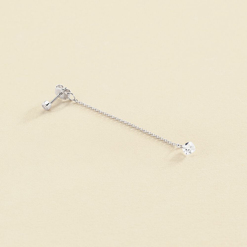 Piercing puce PERCEE - Cristal / Argenté - Piercings  | Agatha
