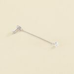 Piercing puce PERCEE - Cristal / Argenté - Piercings  | Agatha