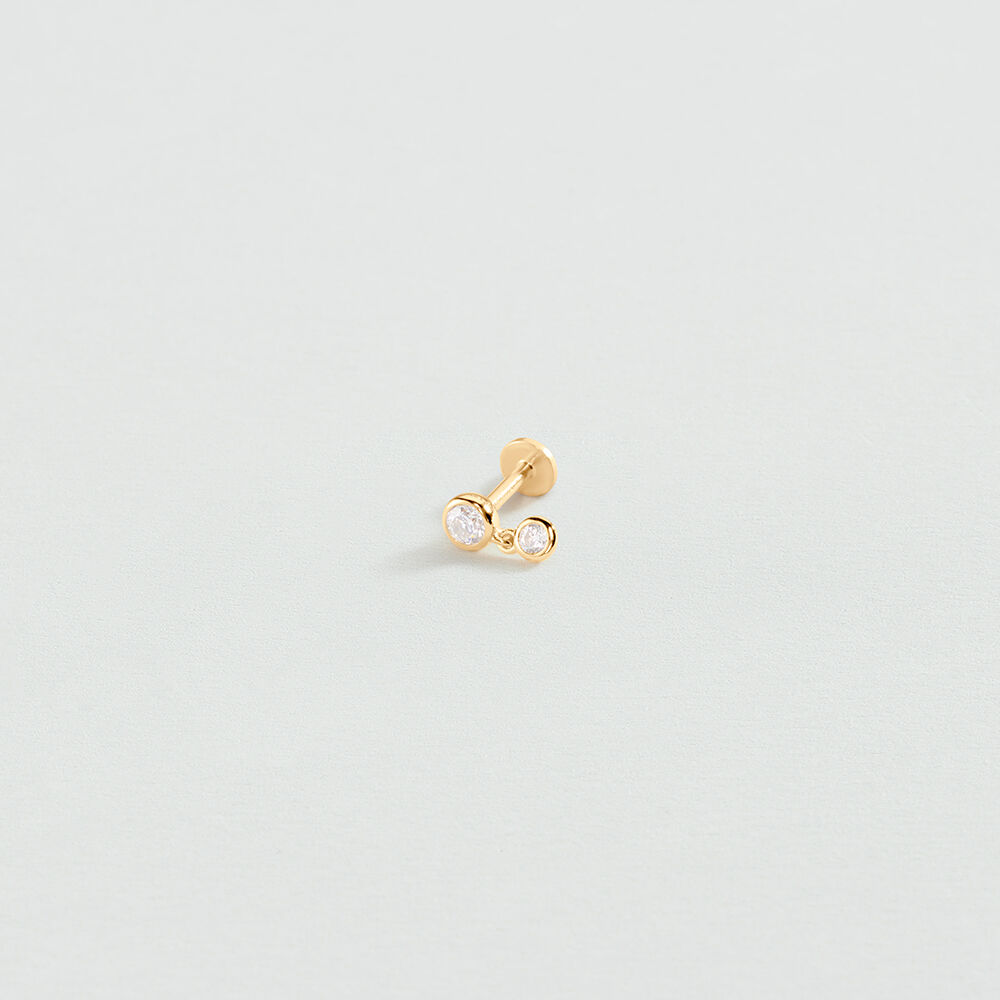 Piercing puce MIX & MATCH - Cristal / Dor&eacute; - Piercing H&eacute;lix & Tragus  | Agatha