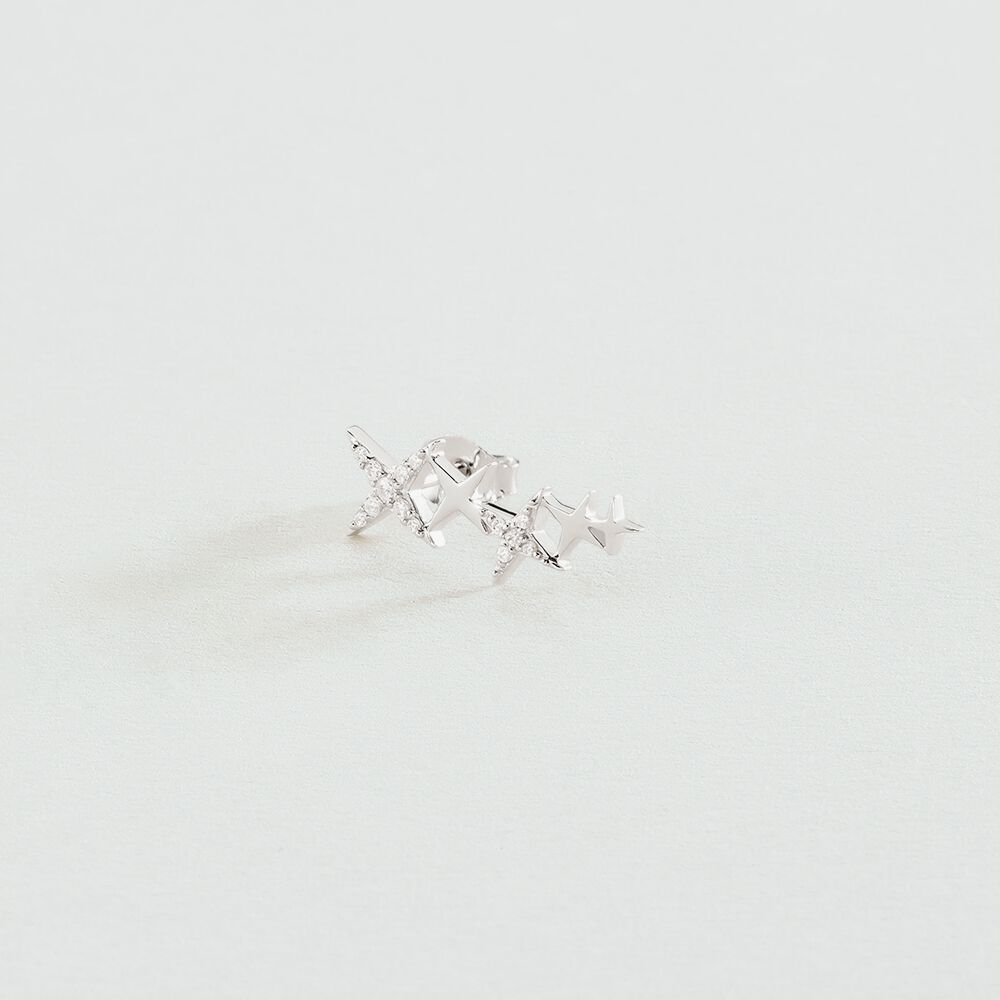 Piercing puce SHINING - Cristal / Argenté - Piercings  | Agatha