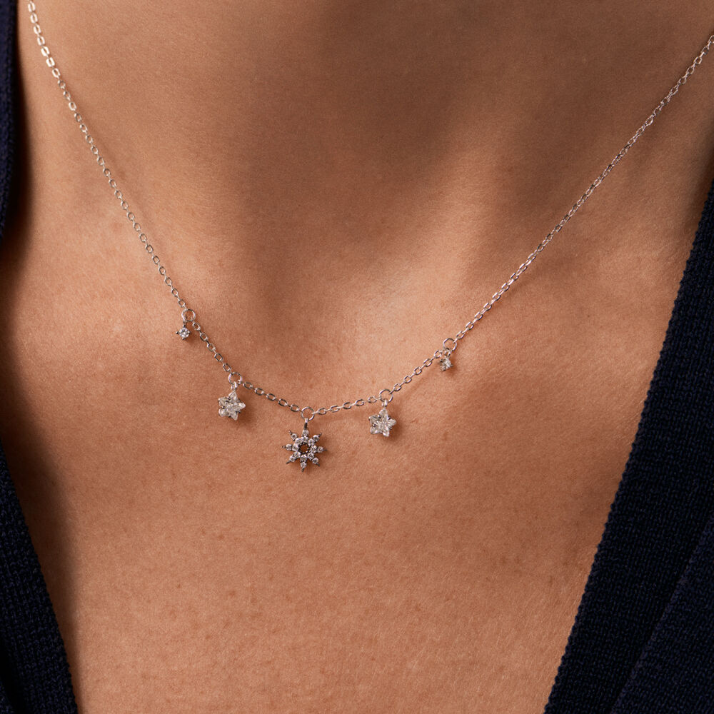 Collier ras du cou SPACEAG - Cristal / Argenté - Colliers fantaisie  | Agatha
