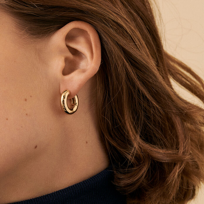 Créoles LEO - Doré - Boucles d'oreilles  | Agatha