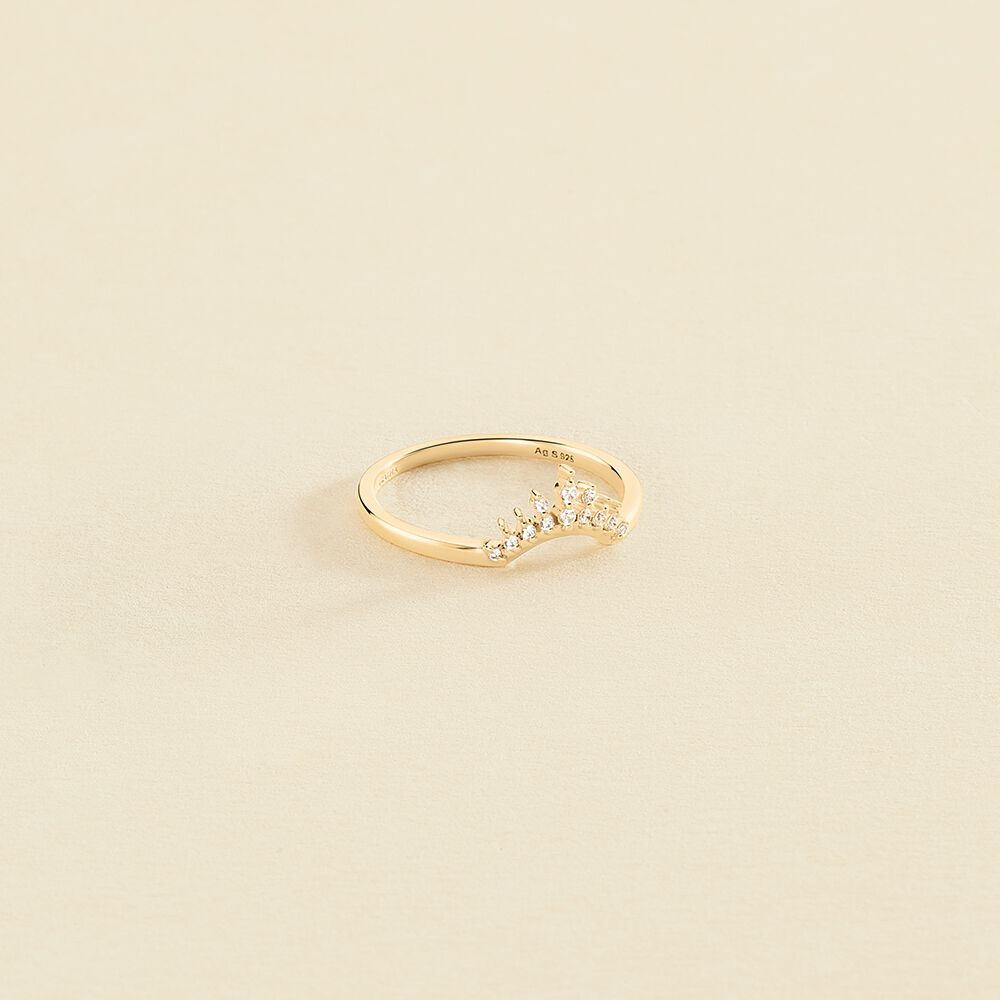 Bague fine LUCKY EYE - Cristal / Doré - Bagues  | Agatha