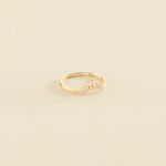Bague fine LUCKY EYE - Cristal / Doré - Bagues  | Agatha