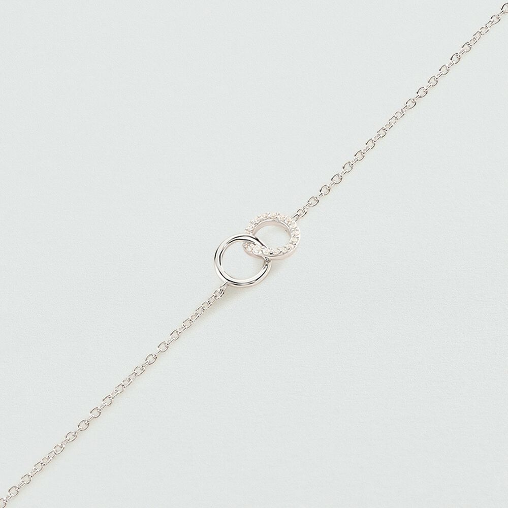 Bracelet souple RONDOU - Cristal / Argenté - Bracelets Anneaux Entrelaces  | Agatha