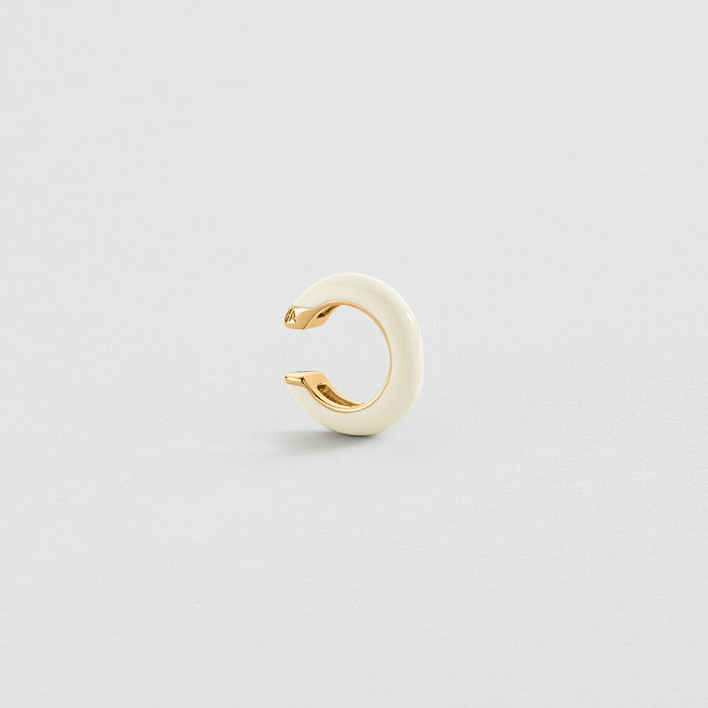 Piercing ear cuff LEO - Blanc / Dor&eacute; - Piercings  | Agatha