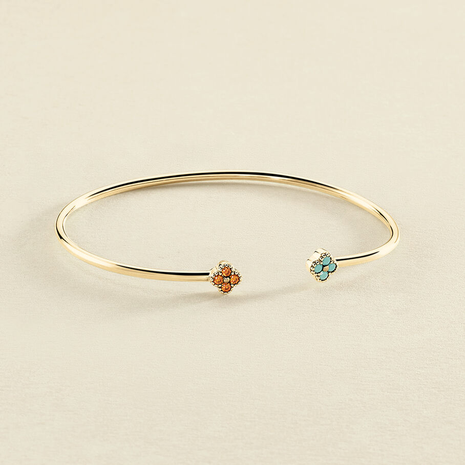 Jonc BELOVED - Multicolore / Doré - Bracelets  | Agatha