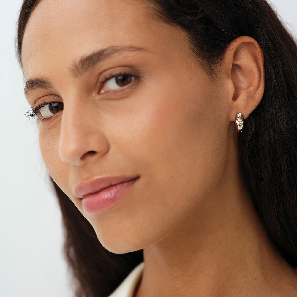 Cr&eacute;oles VICTOIRE - Cristal / Argent&eacute; - Cr&eacute;oles  | Agatha