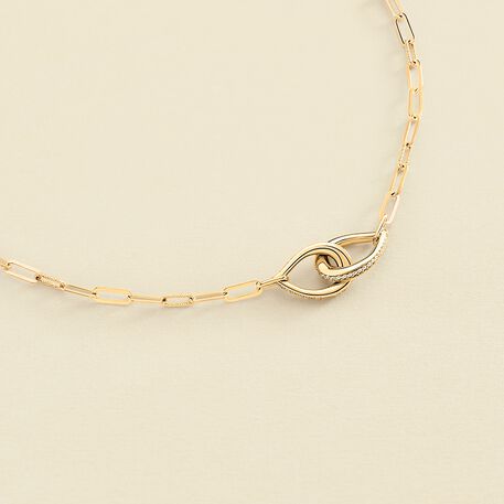 Collier ras du cou GEMINI - Cristal / Doré - Colliers  | Agatha