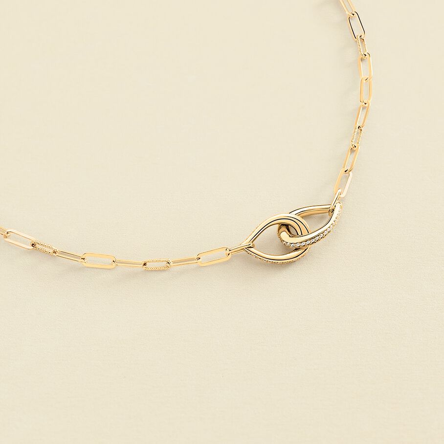 Collier ras du cou GEMINI - Cristal / Doré - Colliers  | Agatha