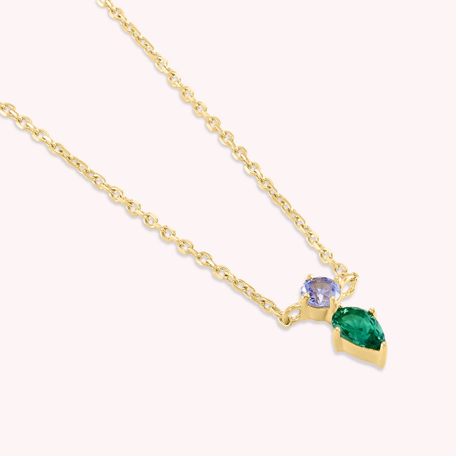 Collier ras du cou ASTRE - Vert / Doré - Colliers  | Agatha