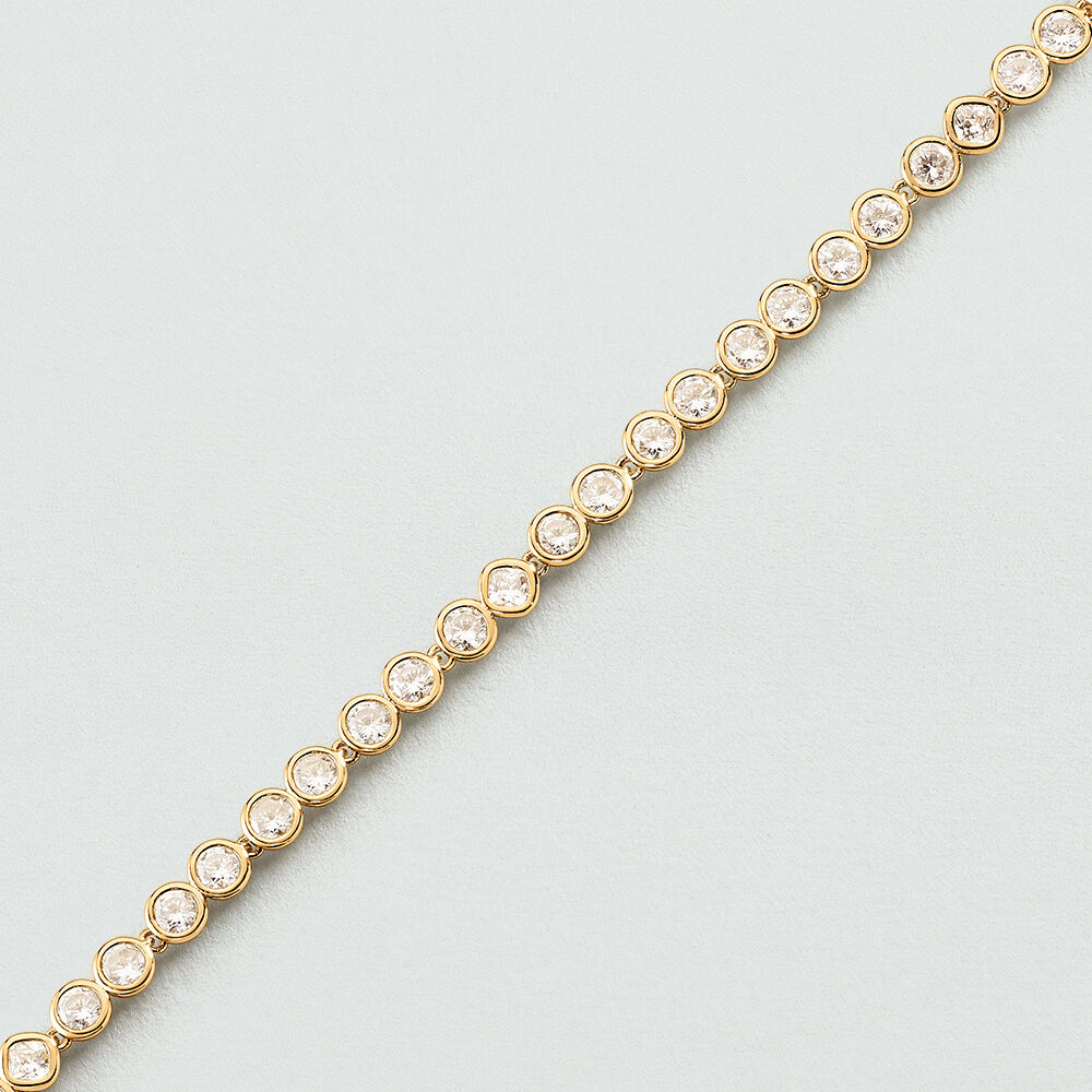 Bracelet souple ADAMAS - Cristal / Doré - Bracelets chaîne  | Agatha Bracelet souple ADAMAS - Cristal / Doré - Bracelets chaîne  | Agatha