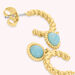 Créoles ALOHA - Amazonite - Boucles d'oreilles  | Agatha