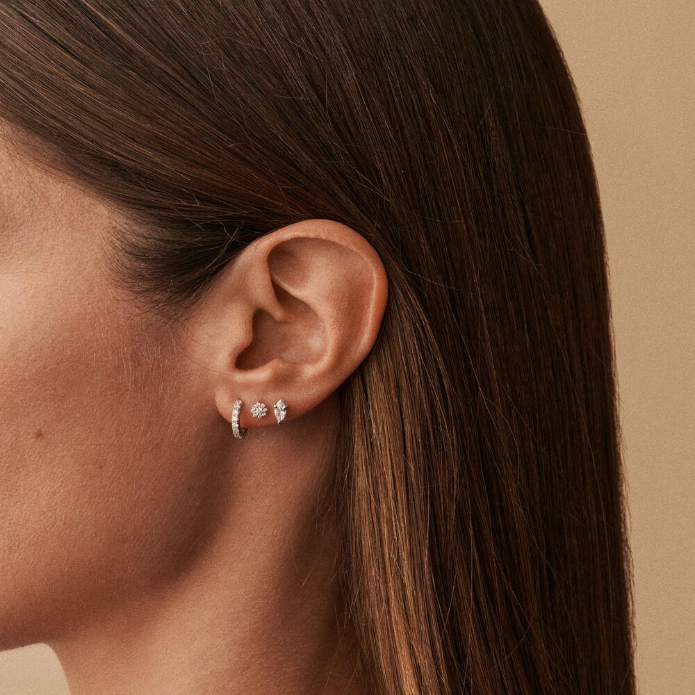 Piercing puce PARADIS - Cristal / Argenté - Piercings  | Agatha