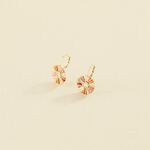 Boucles d'oreilles pendantes RAFIA - Rose / Doré - Boucles d'oreilles  | Agatha