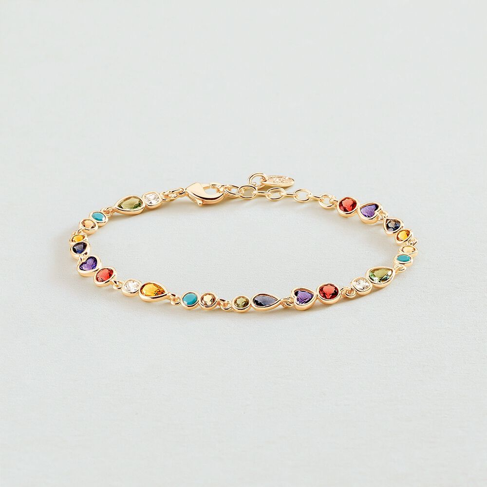 Bracelet souple CANDY - Multicolore / Doré - Bracelets fantaisie  | Agatha