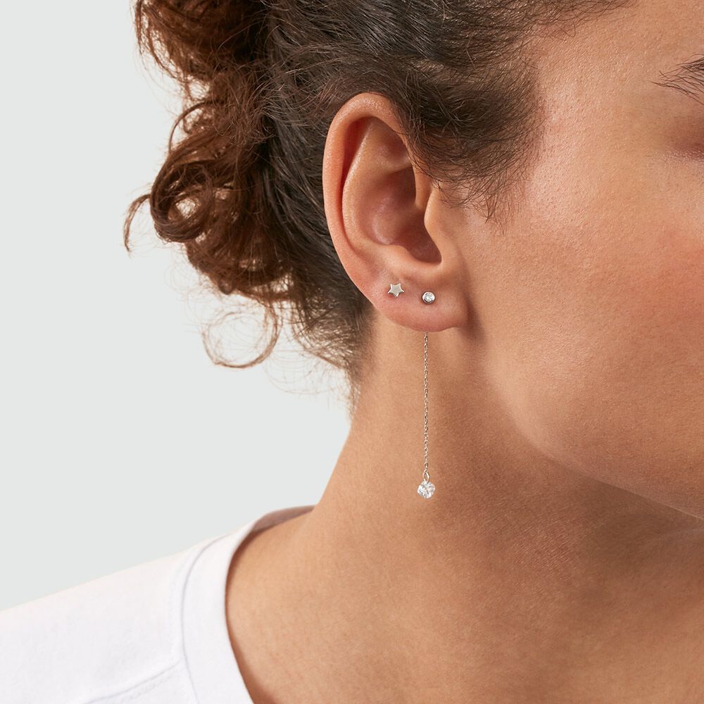 Piercing puce STARRY - Argenté - Bijoux sans pierre  | Agatha