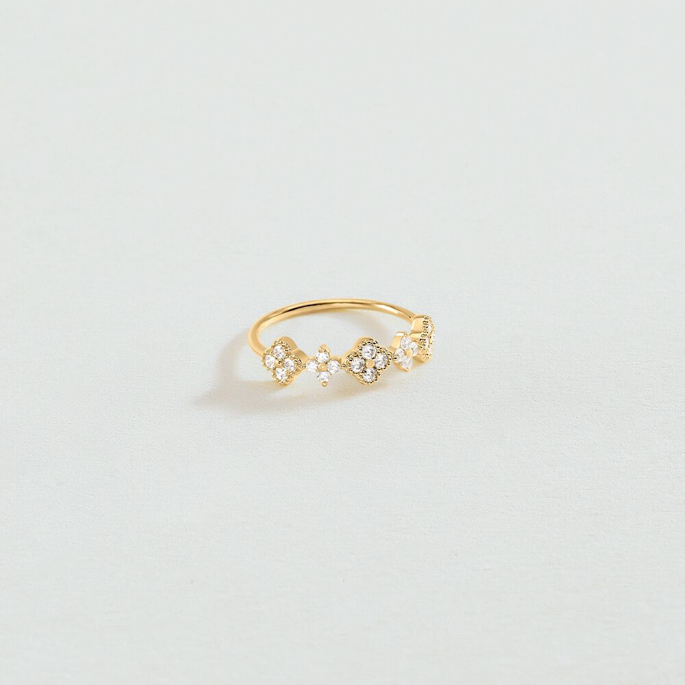 Bague fine BELOVED - Cristal / Doré - Bagues avec pierre  | Agatha