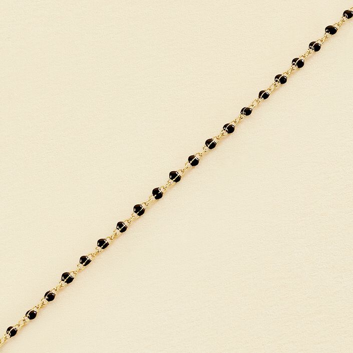 Bracelet souple SMARTY - Noir / Doré - Bracelets  | Agatha