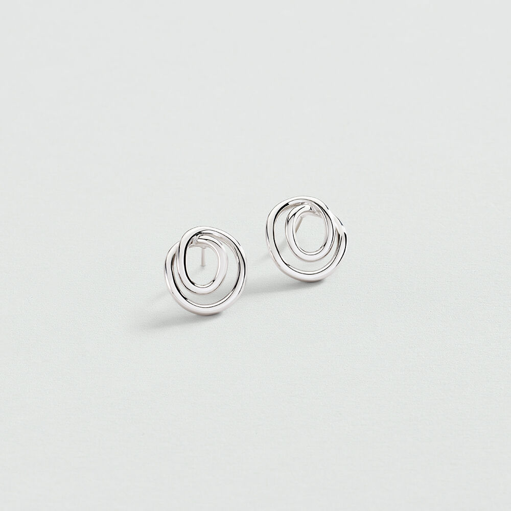 Boucles d'oreilles puces BELLEVILLE - Argenté - Boucles d'oreilles puces  | Agatha