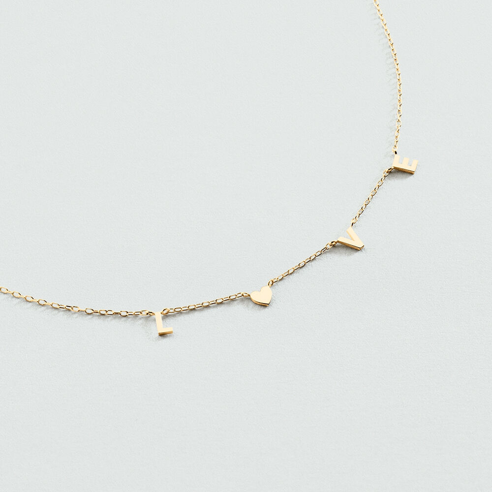 Collier ras du cou WITH LOVE - Doré - Colliers fantaisie  | Agatha