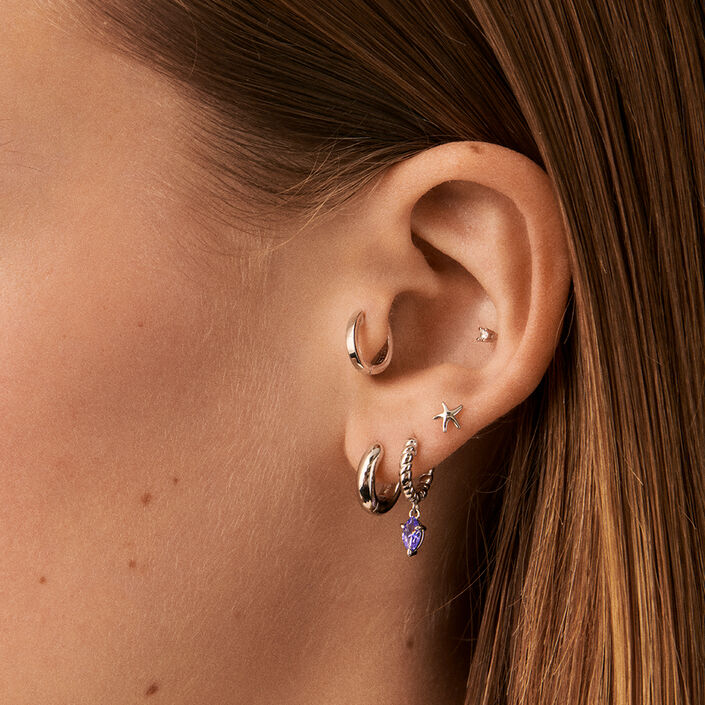 Piercing créole DODUE - Argenté - Piercings  | Agatha