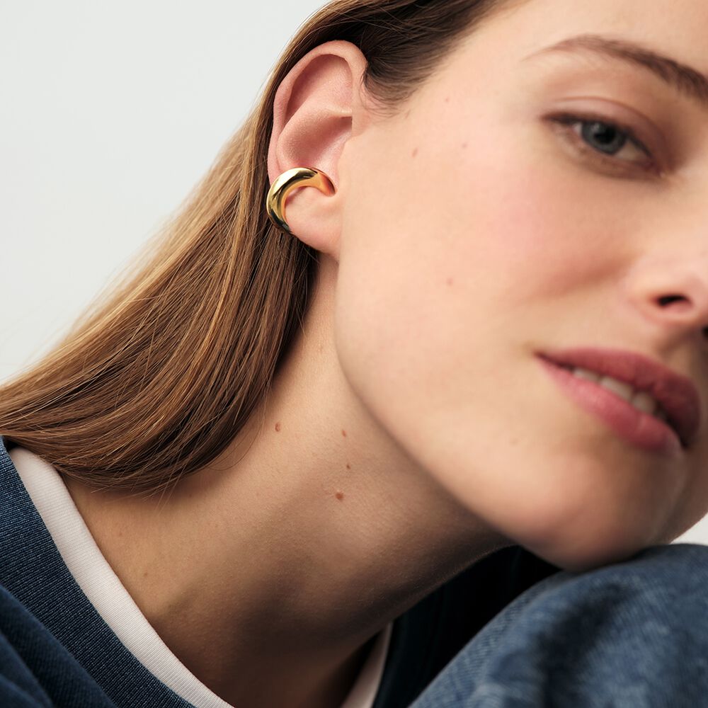 Piercing ear cuff LEO - Doré - Bijoux sans pierre  | Agatha