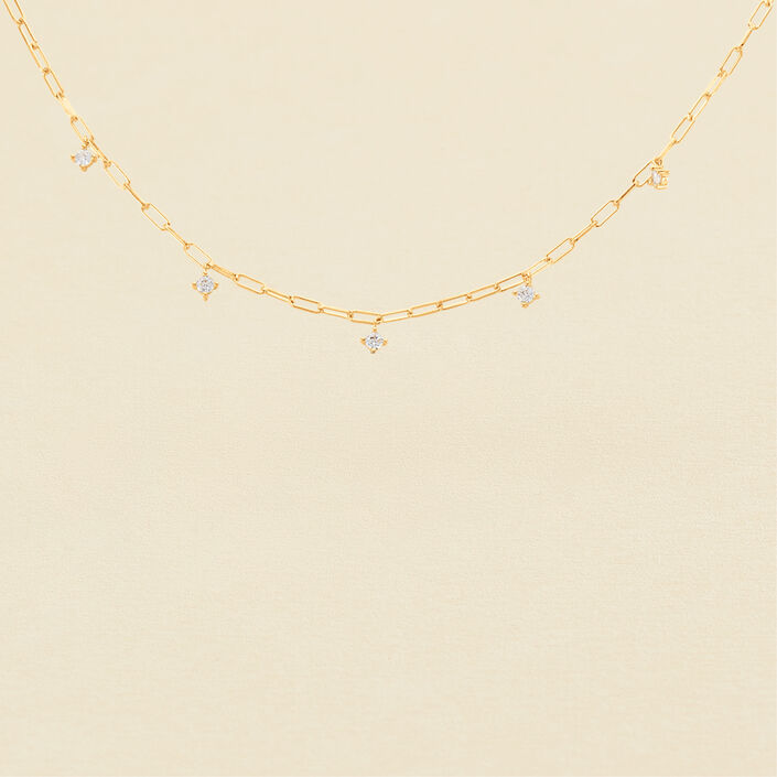 Collier ras du cou HERA - Cristal / Doré - Colliers  | Agatha