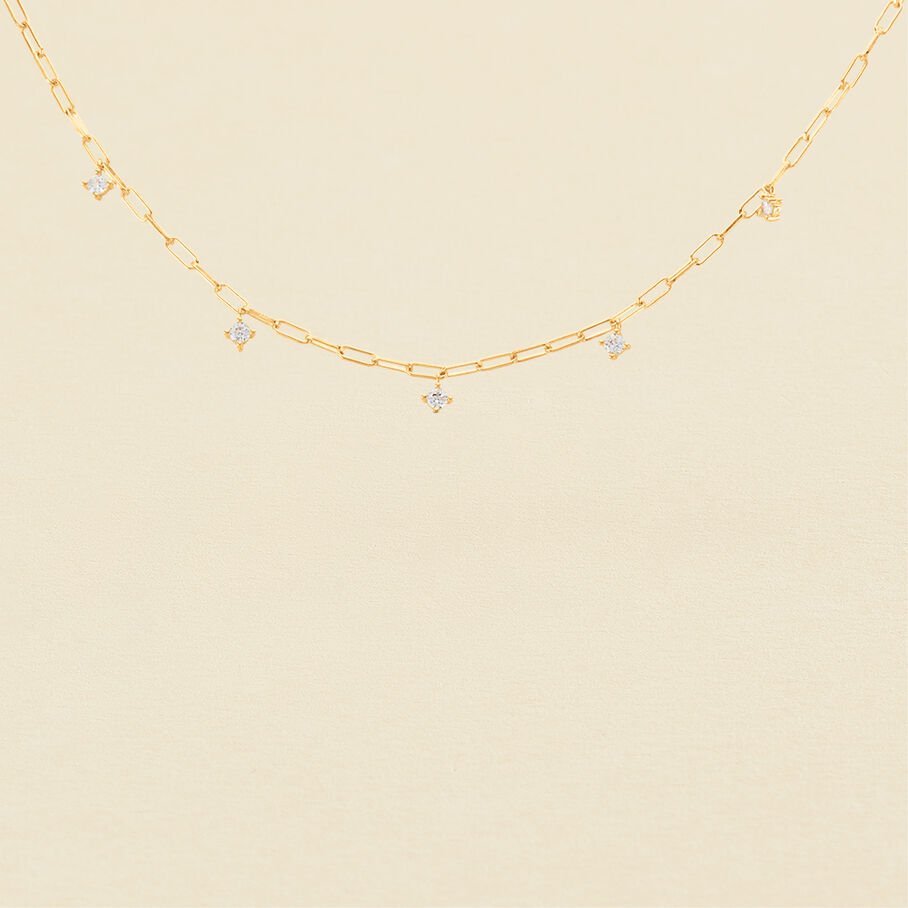 Collier ras du cou HERA - Cristal / Doré - Colliers  | Agatha