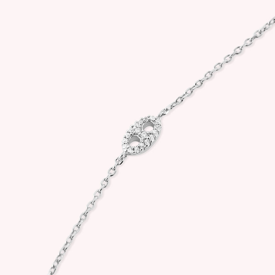 Bracelet souple ETREINTE - Cristal / Argenté - Bracelets  | Agatha