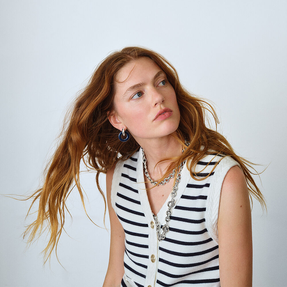 Collier ras du cou 1974 - Argent&eacute; - Colliers fantaisie  | Agatha