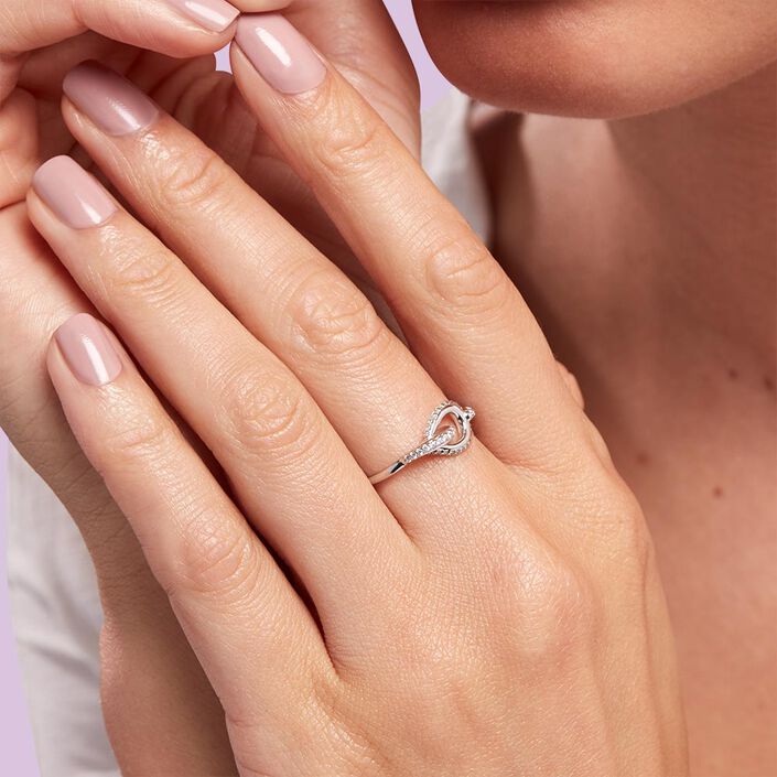 Bague fine GEMINI - Cristal / Argenté - Bagues  | Agatha