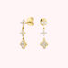 Boucles d'oreilles pendantes BELOVED - Cristal / Doré - Boucles d'oreilles  | Agatha