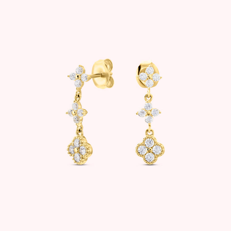 Boucles d'oreilles pendantes BELOVED - Cristal / Doré - Boucles d'oreilles  | Agatha