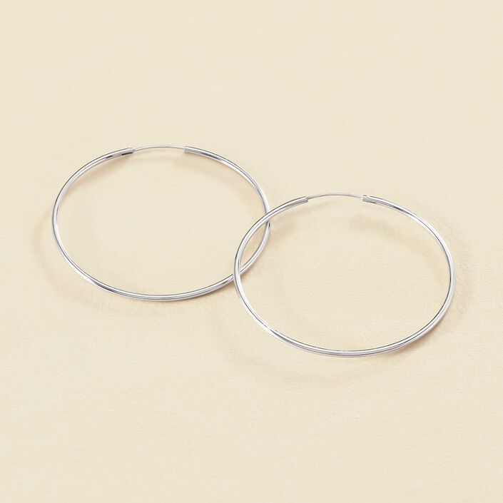 Créoles CREOLA - Argenté - Boucles d'oreilles  | Agatha