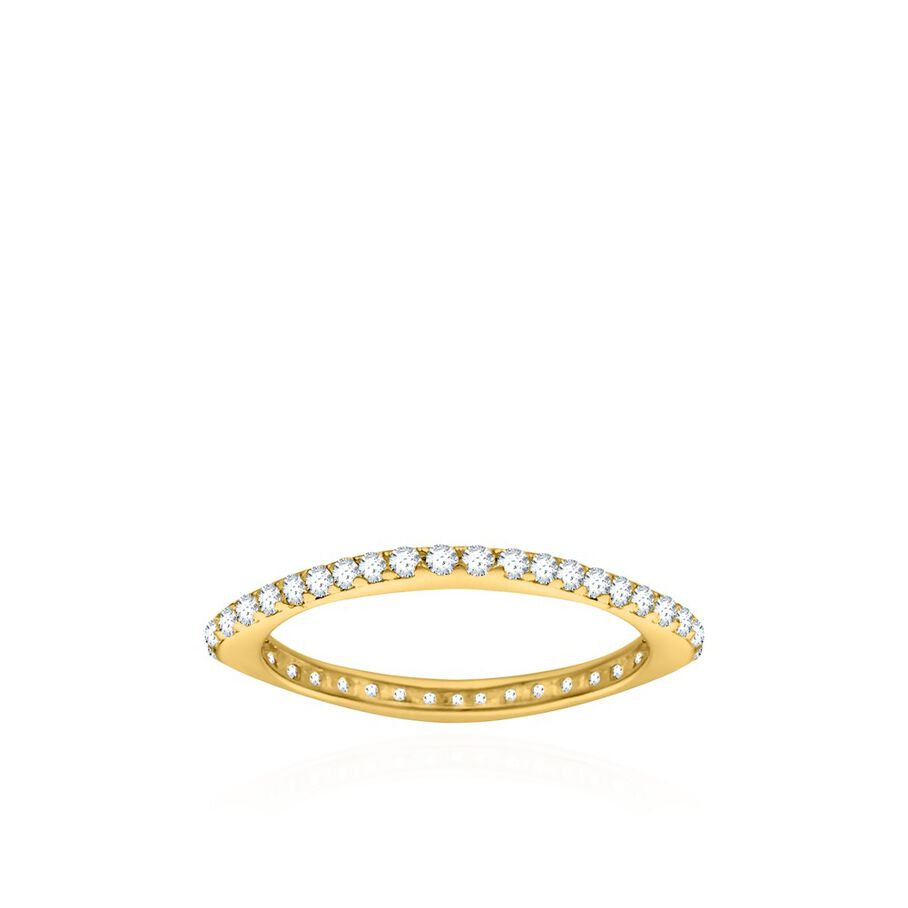 Bague fine CARRE - Cristal / Doré - Bagues  | Agatha