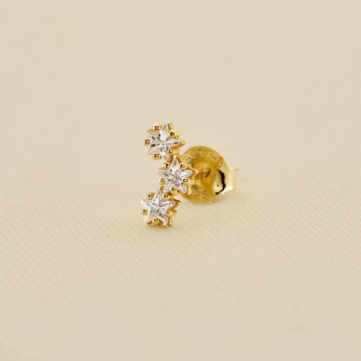 Piercing puce SHINE - Cristal / Doré - Piercings  | Agatha