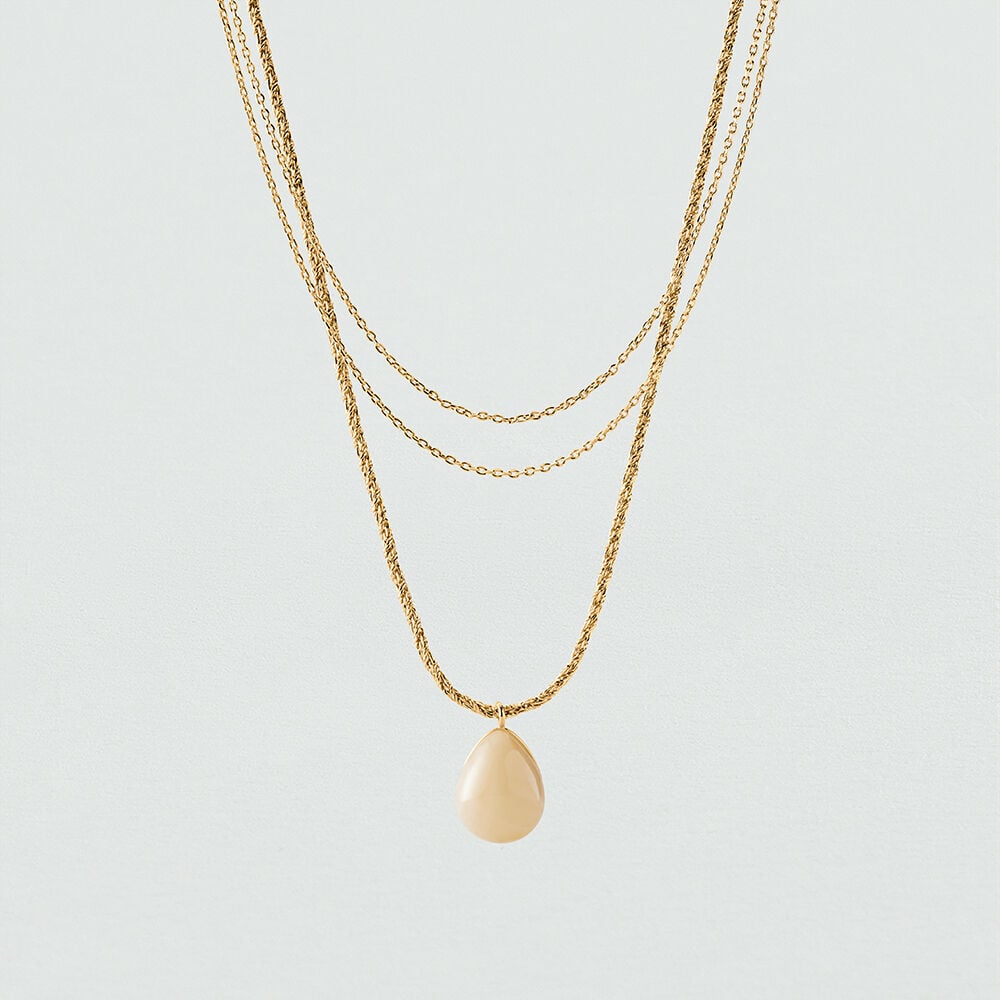 Collier mi-long MADELEINE - Ivoire / Dor&eacute; - Colliers mi-long  | Agatha
