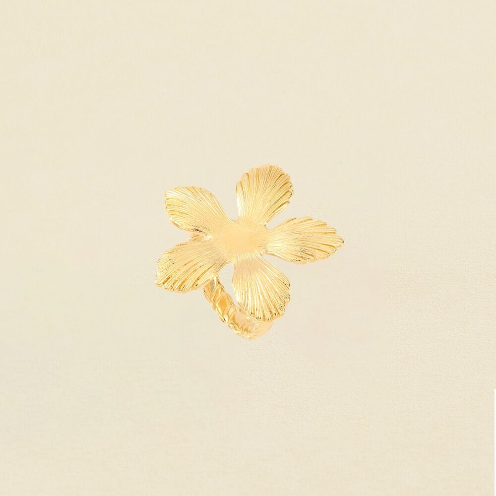 Bague large BLOOM - Dor&eacute; - Bagues fantaisie  | Agatha