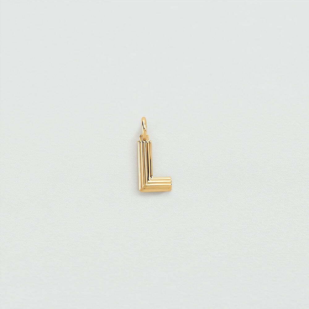 Pendentif LETTRE L - Dor&eacute; - Bijoux  | Agatha