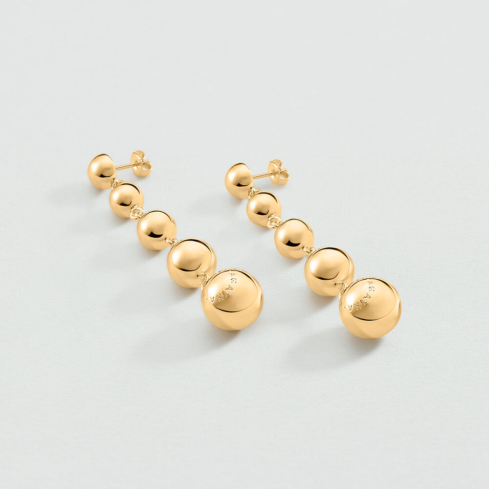 Boucles d'oreilles pendantes PALAIS ROYAL - Doré - Boucles d'oreilles boule  | Agatha