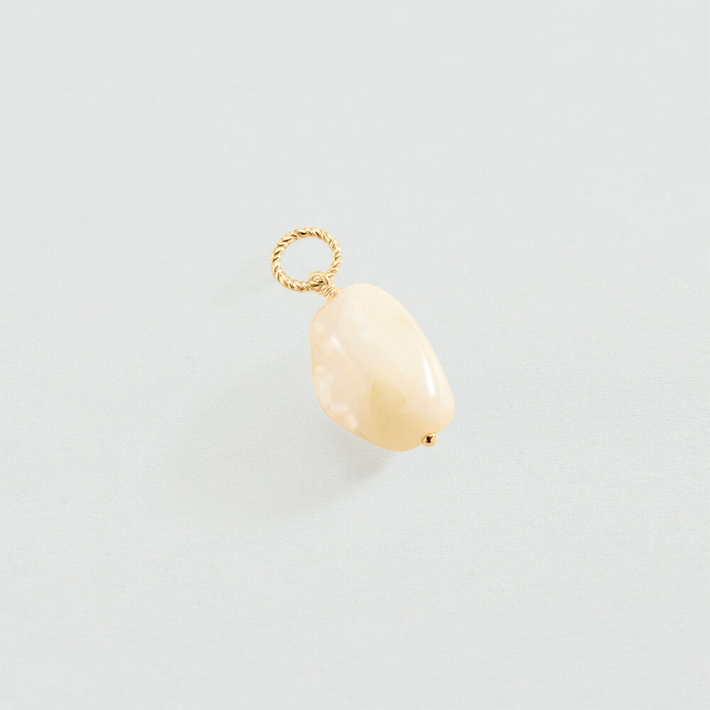 Pendentif TORSADES - Ivoire / Doré - Bijoux sans pierre  | Agatha