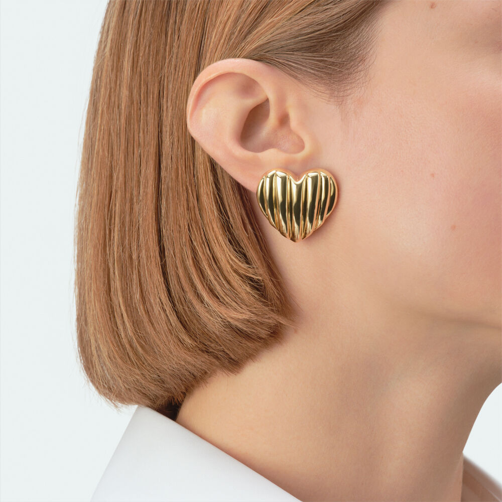 Boucles d'oreilles clips SACR&Eacute; C&OElig;UR - Dor&eacute; - Boucles d'oreilles clips  | Agatha